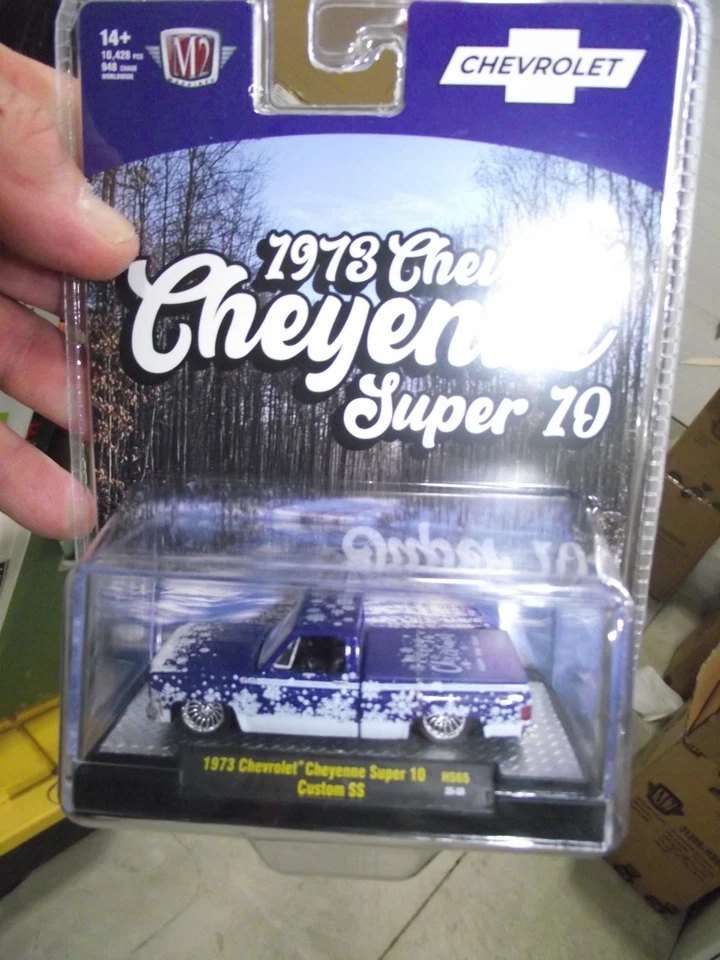 M2 1/64 1973 chevrolet cheyenne super 10 custom SS blue & white hs-65 NIB - Image 1 of 1