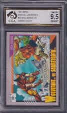 1991 Impel Marvel Universe II #93 Wolverine vs. Sabretooth - CGA 9.5 GEM MINT