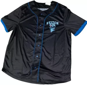 Disney Lilo & Stitch M Junior's Baseball Jersey Black NWT - Picture 1 of 4