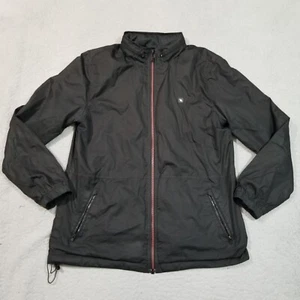 Rip Curl Mick Fanning Jacket Mens Small Black Zip Up Hooded Lightweight Lined - Picture 1 of 17