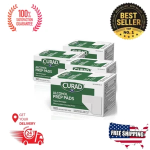 CURAD Alcohol Prep Pads (4er Pack Boxen), dicke Alkoholtupfer (Paket kann variieren - Bild 1 von 4