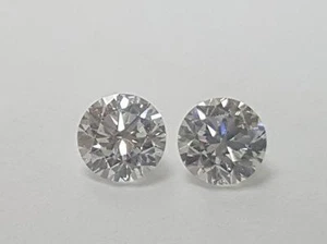 Par a juego de 0,77 CTW, D-F color, VVS Clarity Lab excelentes diamantes cultivados - Imagen 1 de 1