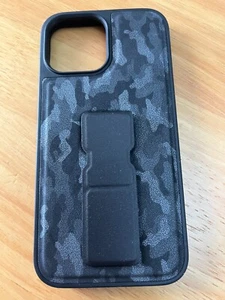 iPhone 13 Pro Max case black cammo with finger grip - Zdjęcie 1 z 2
