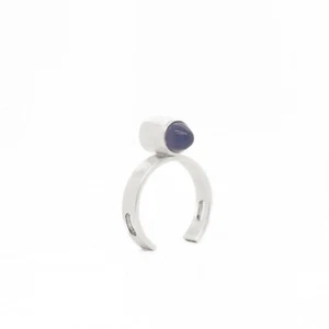 Signierter Kupittan Kulta finnischer moderner Sterlingsilber & Chalzedon Cabochon Ring - Bild 1 von 9