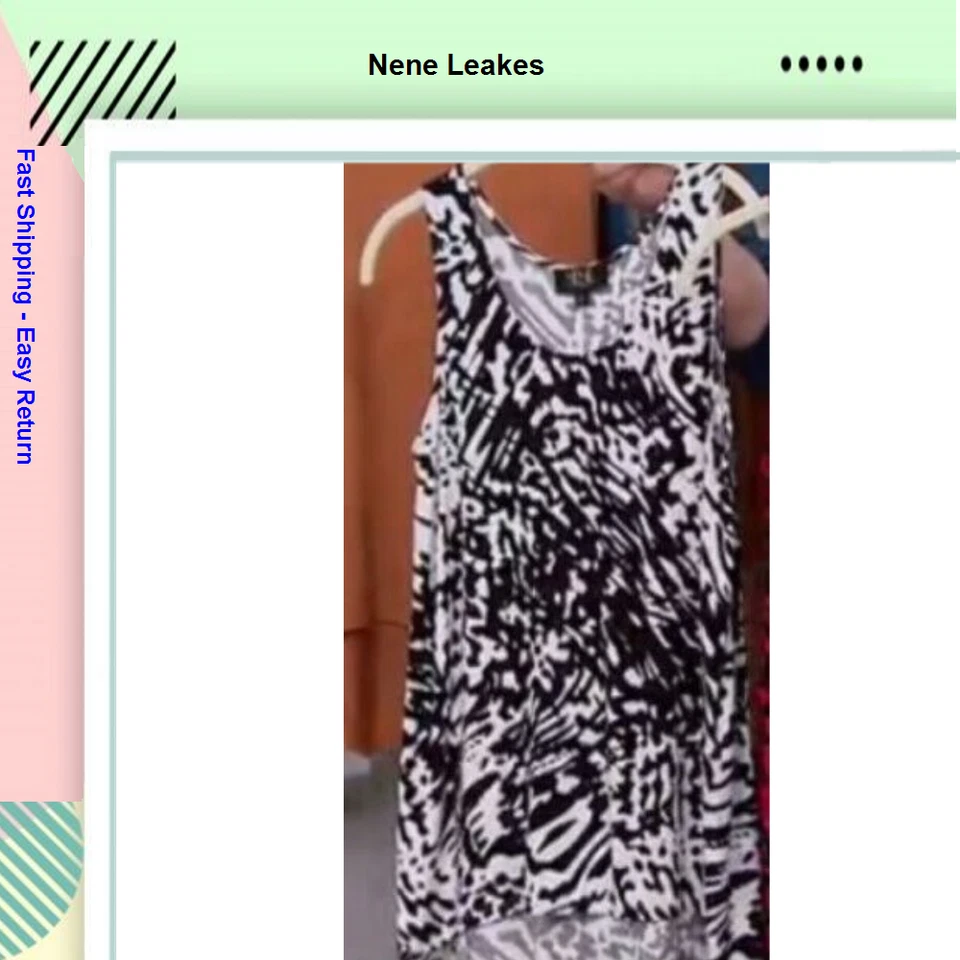 Camiseta sin mangas NENE by NeNe Leakes punto alto-bajo, S Foto 1 de 1