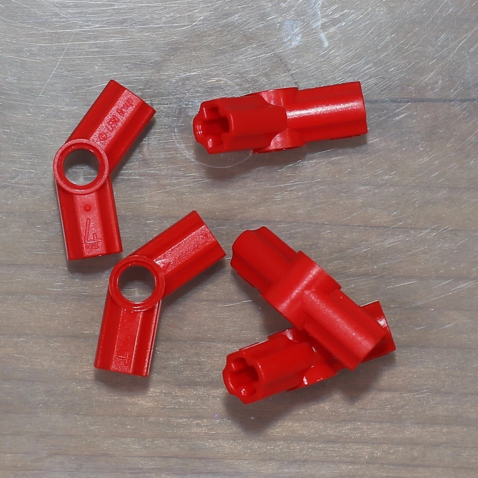 LEGO 32192 Bright Red #4 Angle Element 135 Degree Connector Qty 5 - Image 1 of 1