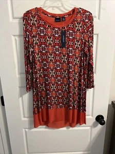 Camicia tunica donna Westbound multicolore arancione bruciato taglia S - Foto 1 di 4