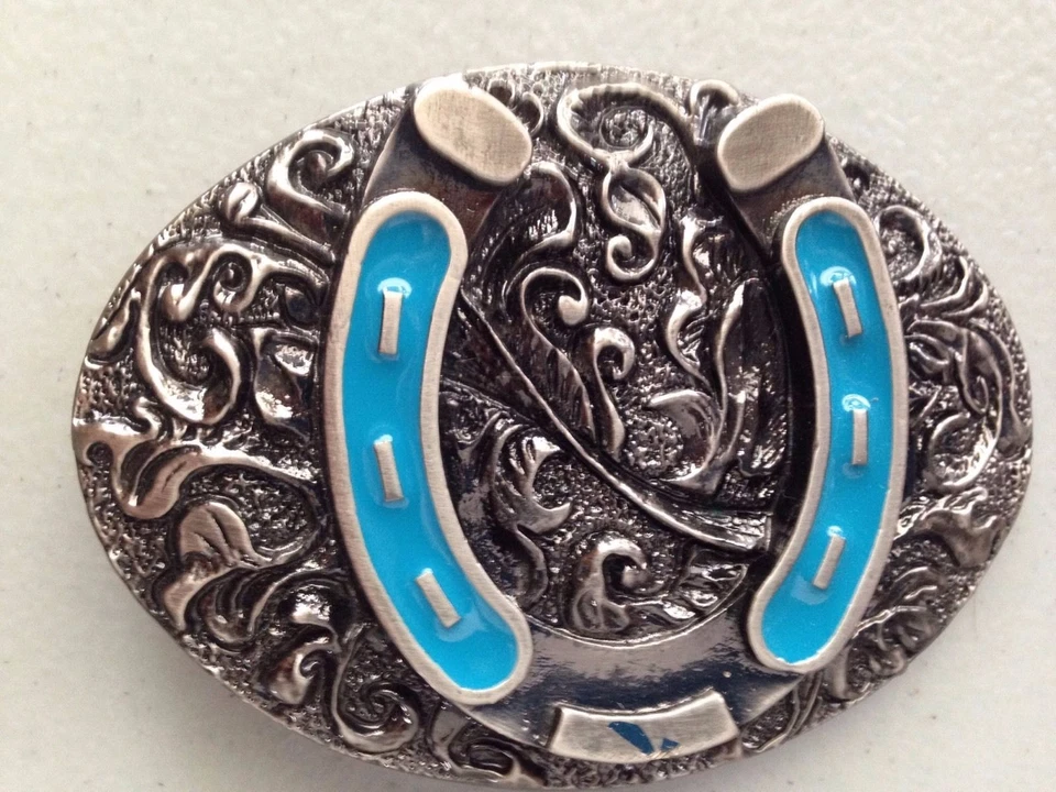 Nueva hebilla de cinturón turquesa hebilla de cinturón de herradura Foto 1 de 2