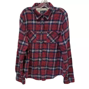 American Eagle Outfitters Girls Flannel Plaid Snap Button Up, Size 14 - Picture 1 of 5