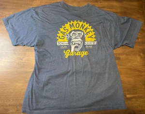 Gas Monkey Garage Dallas Texas T-Shirt Mens Size 2XL Blue Tee Cotton - Picture 1 of 6