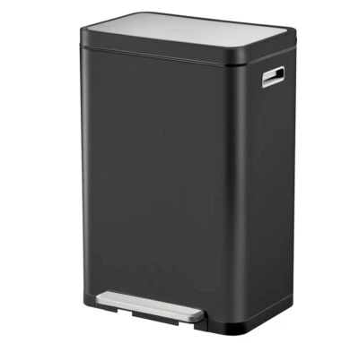 EKO Design Mülleimer X-Cube 30, 45 oder 2x 20 Liter Treteimer Schwarz - Bild 1 von 4