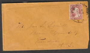 1859 w 3 ct Washington cover to Mr John S Lanvill Brown University Providence RI - Picture 1 of 2