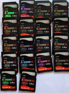 1GB SANDISK EXTREME III SD MEMORY CARD 1 GB 18 - Picture 1 of 3