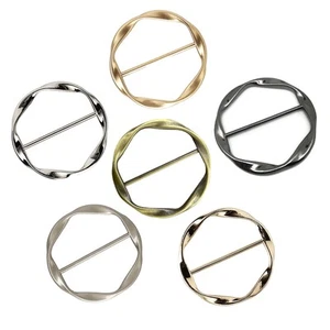 6 PCS Scarf Ring Clips Waist Buckle Clip T-Shirt Tie Pin Clip for Women Fashi... - Picture 1 of 6