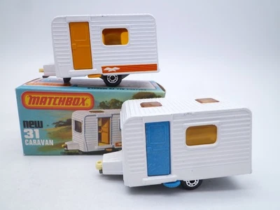 PAR DE CARAVANAS MATCHBOX SUPERFAST Nº31e DE COLECCIÓN / UNA CAJA ORIGINAL 1977 Foto 1 de 4