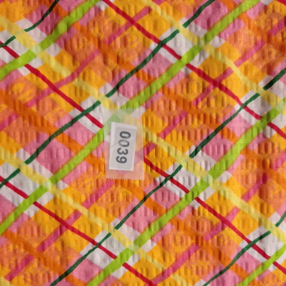 Tutti Frutti Plisse Seersucker 2+7/8 yardas muti diagonal raya moda artesanía Foto 1 de 1