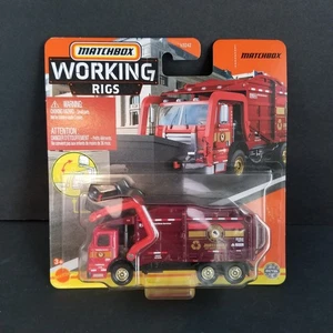 Matchbox Working Rigs 2022 Garbage King XL RED TRUCK 13/16 - Picture 1 of 9