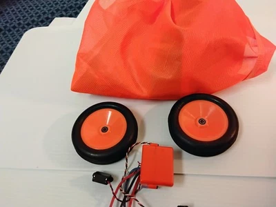 Vintage RC Trinity Associated RC10 Front Wheels Plastic orange  Losi 3 rib tire - Image 1 of 4