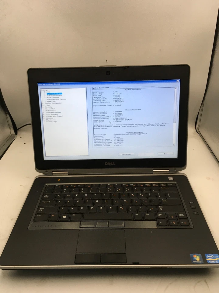 DELL LATITUDE E6430 - BOOTS TO BIOS - INTEL I5 3320U - NO RAM - READ DESCRIP -BB - Image 1 of 4