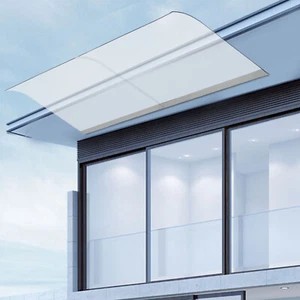 Regenschutz Abdeckung Fenstermarkise Regenschutz Haustürvordach klar 63*19,7 Zoll - Bild 1 von 14