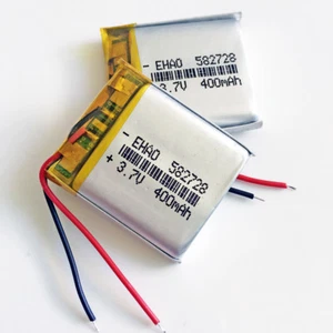 2 pcs 3.7V 400mAh lipo recargable celdas de batería para MP3 MP4 reloj inteligente 582728 - Imagen 1 de 4