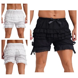Mens Underwear Pyjama Panties Drag Queen Shorts Crossdresser Lingerie Cosplay - Picture 1 of 33