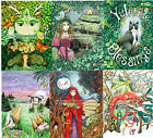 Value pack of six (6) Christmas cards Yule Pagan Solstice Wicca blank drawn UK