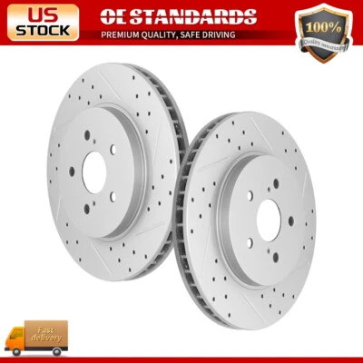 Rotores de freno perforados de disco delantero para Lexus RX400h Toyota Highlander 2006-2007 Foto 1 de 4