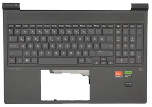 HP Victus 16-R 16-R0000 16-R1000 AP7ID000810 RGB Turkish Keyboard w/ Palmrest - Afbeelding 1 van 2