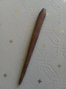 Carved boho wooden hair stick barrette hippie wood - Picture 1 of 2