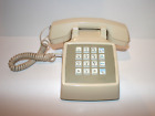 VTG AT&amp;T Desktop Landline Phone Coiled Traditional 100 Classic Beige Push Button