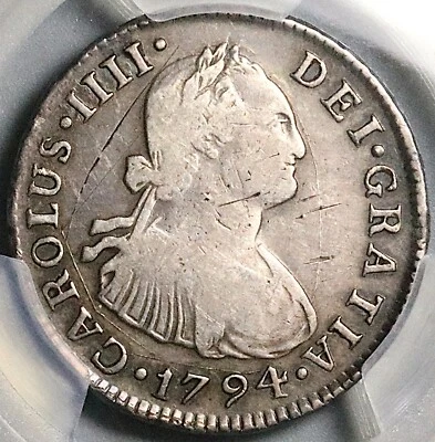 1794 PCGS VF Peru 2 Reales Charles IIII Lima Spain Colonial Coin (25032201C) - Image 1 of 4