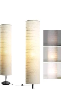 IKEA 46"  HOLMO Corded Floor Lamp W/ Rice Paper Shade 301.841.73 NEW IN BOX - Image 1 of 4
