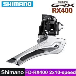 New Shimano GRX FD-RX400 2x10-speed Front Derailleur Gravel Road Bike Braze On - Picture 1 of 5
