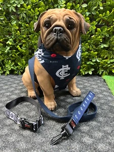 CARLTON BLUES AFL Football Dog Collar, Lead, Doggy 'dana, Harness FUNKY FIDO - Picture 1 of 47