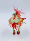 ASHLAND Glass Kitschy Chicken In Red Heels Christmas Collectable Ornament 4.5?