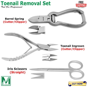 Ingrowing Toenail Removal Set Nail Nipper Cutter, Cuticle Scissors Manicure Set - Picture 1 of 5