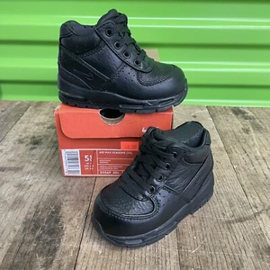 Vintage Nike Air Max Goadome ACG Boots Black Size 5.5c (TD) NEW NIB 311569 001 - Picture 1 of 11