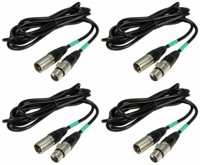 4 Chauvet DMX3P5FT 5 FT' Male To Female 3 Pin DMX Cables DMX 3P 5FT - Image 1 of 3
