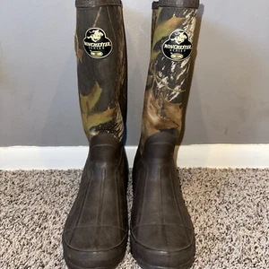 Winchester Series Pro Line Rubber Hunting Camo Boots Mens Sz 6 1000 Gram lnsulat - Picture 1 of 8