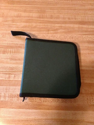 Suporte de armazenamento 12 CD DVD Blu Ray - organizador com fecho de zíper - Imagem 1 de 3