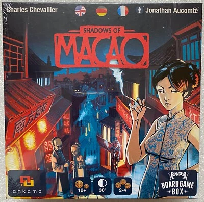 Nell'ombra di Macao Board Game Box gioco di carte gioco di famiglia gioco di strategia - Immagine 1 di 4