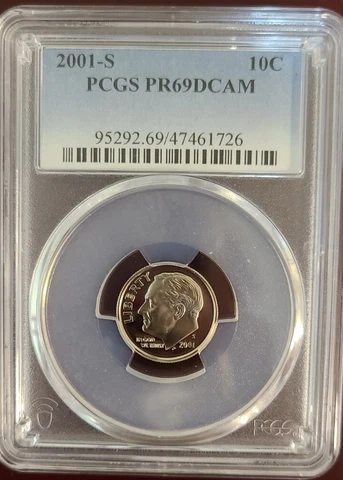 2001 S 10C~Roosevelt Dime~PCGS PR69DCAM~Nice Coin~NO RESERVE! Cover