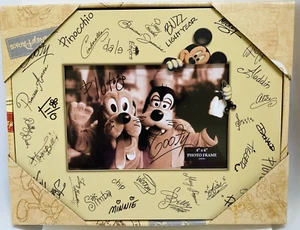 NIB Disney Parks Mickey Mouse and Friends Autograph Photo Picture Frame 4" x 6"  - Picture 1 of 1