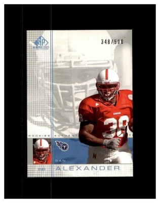 2001 SP GAME USED EDITION ROOKIES # 131 DAN ALEXANDER TITANS Nebraska 348/500 - Image 1 of 2