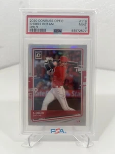 Shohei Ohtani Holo Refractor PSA 9 2020-21 Panini Donruss Optic #118 - Imagen 1 de 2