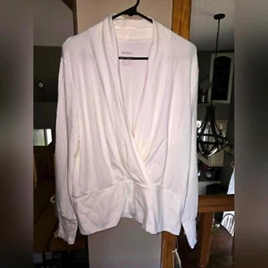 White OGLmove Wrap Cardigan - Picture 1 of 4