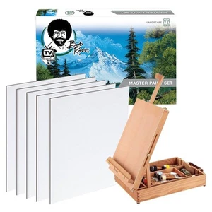 Bob Ross Master Artist Oil Paint Set Includes Wood Art Supply Carrying Case - Picture 1 of 6