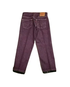 Vintage Levi's 501 Maroon Button Fly Straight Leg Jeans Men’s Size 33X23 - Picture 1 of 12
