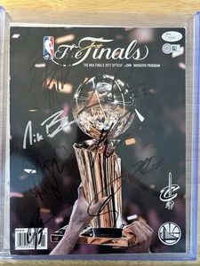 Warriors 2016-2017 Finals Team programma firmato - Curry Thompson Green - JSA LOA - Foto 1 di 3